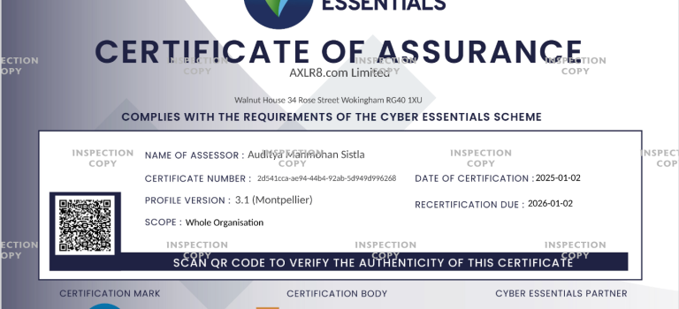 AXLR8 Cyber Essentials Plus 2025-6